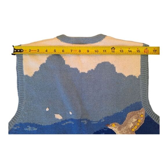 Vintage Preppy Coastal Nautical Embroidered Cotton Blend Sweater Vest Womens S - Picture 13 of 16